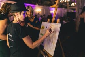 Live event painter in Cannes, South of France