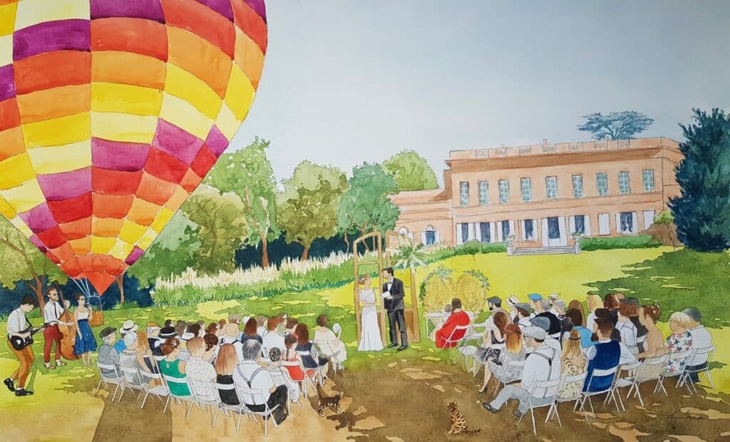 live painting, toulouse, wedding France, wedding, Live Painter